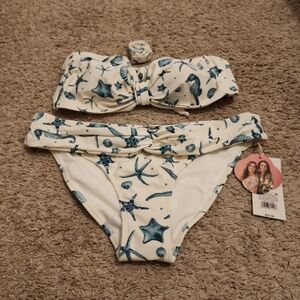 NWT Agua Bendita Bandeau Bikini XL Large